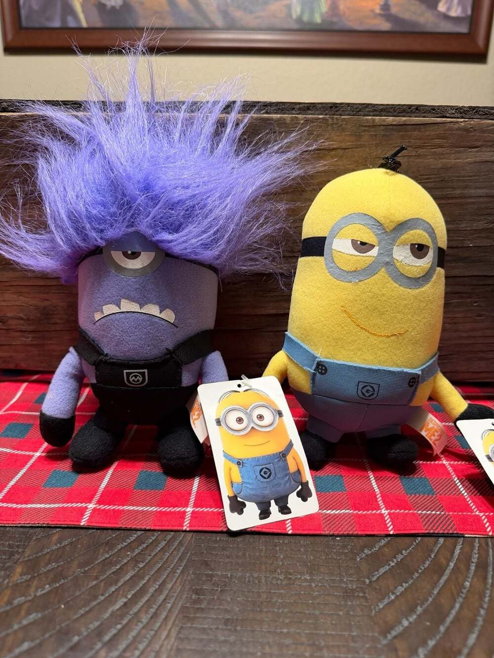 Despicable Me 2 Minion Plush Set: One-Eyed Purple Evil Minion and Two-Eyed Kevin